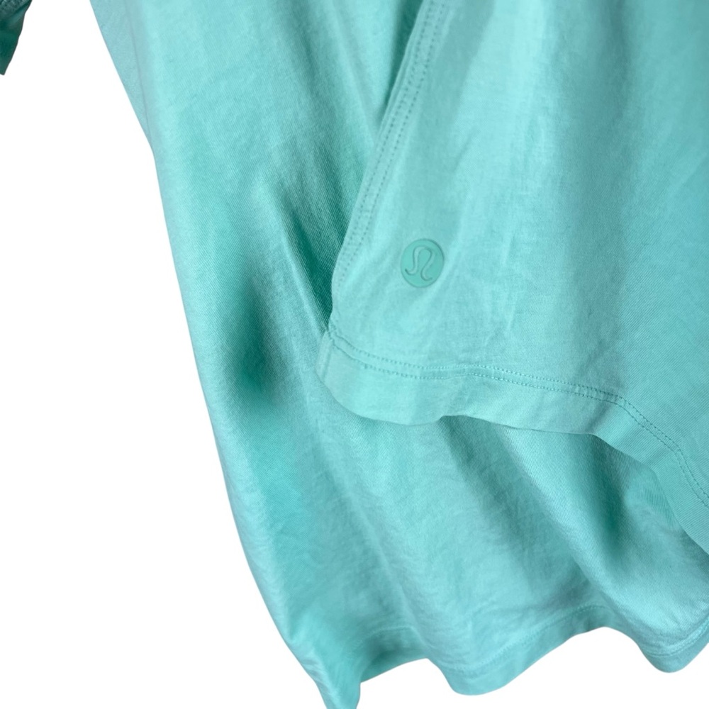 Lululemon Classic-Fit Cotton-Blend T-Shirt light‎ blue SZ 6 - Picture 4 of 7